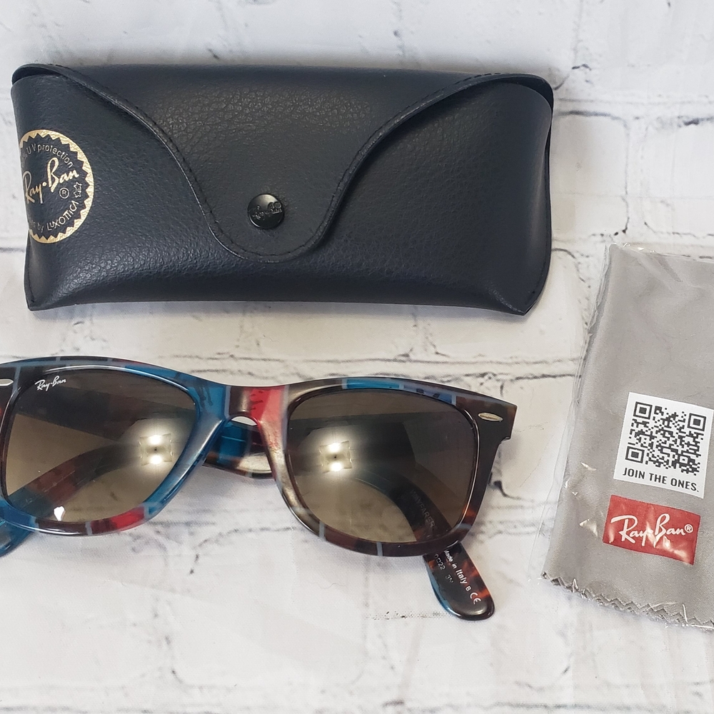 Ray-Ban Blue and Red Wayfarer Sunglasses